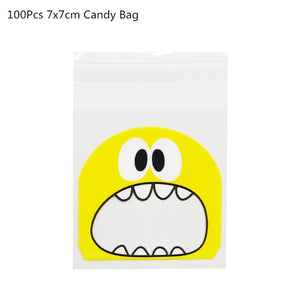 50/100Pcs Plastic Bags Thank you Cookie&Candy Bag
