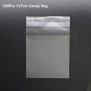 50/100Pcs Plastic Bags Thank you Cookie&Candy Bag