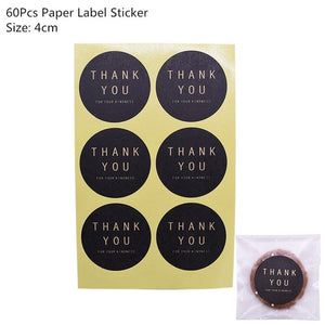50/100Pcs Plastic Bags Thank you Cookie&Candy Bag