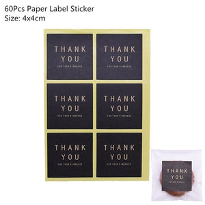 50/100Pcs Plastic Bags Thank you Cookie&Candy Bag