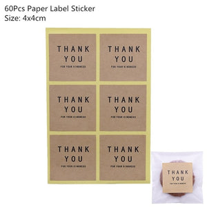 50/100Pcs Plastic Bags Thank you Cookie&Candy Bag