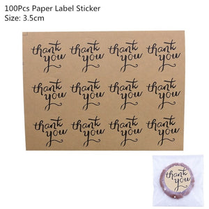 50/100Pcs Plastic Bags Thank you Cookie&Candy Bag