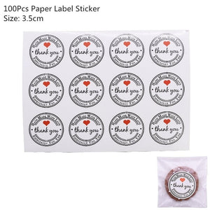 50/100Pcs Plastic Bags Thank you Cookie&Candy Bag