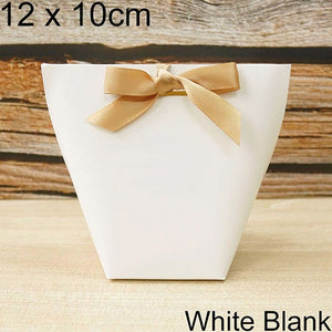 5pcs Upscale Black White Bronzing "Merci" Candy Bag