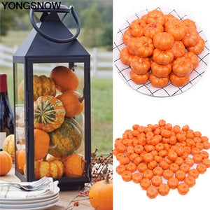25/50 pcs Mini Fake Vegetable Simulation Halloween Artificial Pumpkin