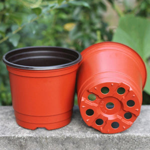 10PCS Plant Flower Pots Plastic Starting Two-Tone Universal