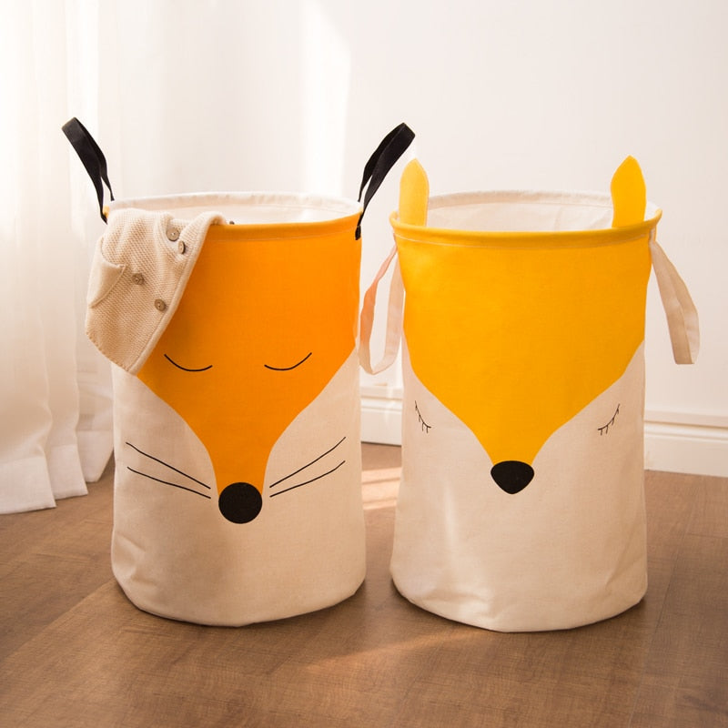 New Durable Kids Toy Storage Basket couples arctic fox Washing
