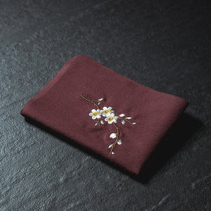 Vintage Embroidered Tea Napkins Cloth