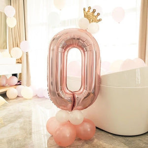 Rose Gold Party Balloons 14 PCS