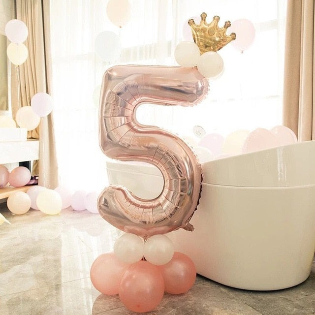 Rose Gold Party Balloons 14 PCS