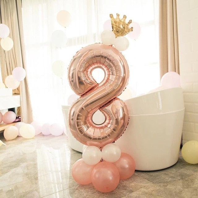 Rose Gold Party Balloons 14 PCS