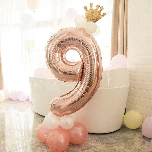 Rose Gold Party Balloons 14 PCS