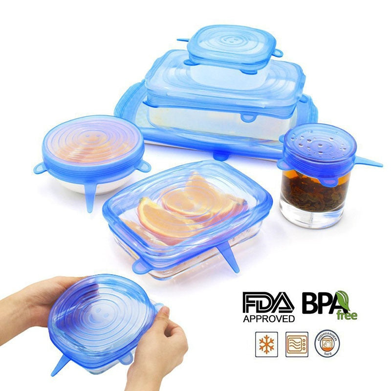 6 Pcs/ Set Silicone Cover Fresh Keeping